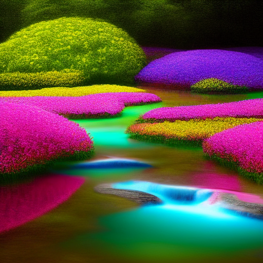 Lucas watches in awe as the flowers seem to come alive, their vibrant colors blending with the cascading water, creating a breathtaking tableau of nature's splendor.